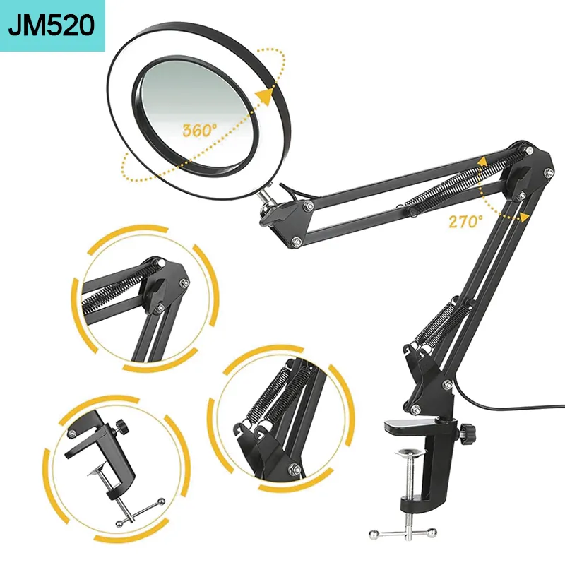 Lamp desg gyda Chwyddwydr